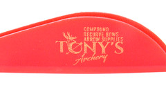 2.5″ Vanes Tonys All New Supper Wave Archery Vanes Red 50PK TNYSWV3343C