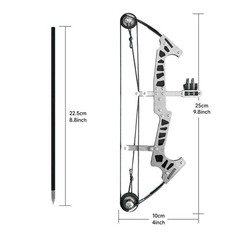 Tietheknot Archery Bow Set Compound Bow Stainless Steel Training Bow Outdoor