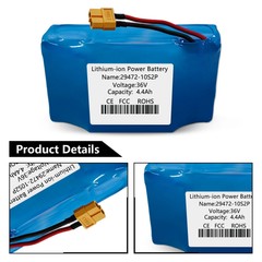 Replacement New Battery For Balance Scooter Board 36V 4.4Ah 10S2P