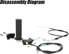 Throttle Cable Twist Throttle Handle Grip Assembly for 2 Stroke Engine 80Cc 100C