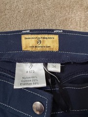Equestrian Devon-Aire Women’s Riding Breeches Navy Knee Patch Size 34 Stretch