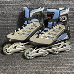 Rollerblade Aero 7 ALU Inline Skates Women’s SZ 7.5 Shock Eraser ABEC Gray GOOD
