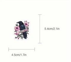 GOTHIC CROW RAVEN WATERPROOF STICKERS – RANDOM LOT OF 10