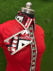 Red Western Show Shirt | Crystal Rhinestone Apparel