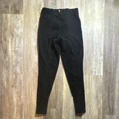 Kerrits Women’s Black Riding Breeches Full Seat Ribbed Cotton Blend, Size M