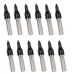 AsYeegata 12 Pack Aluminum Inserts .244/6.20mm for Carbon Sliver, Black