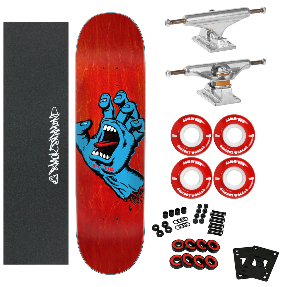 Santa Cruz Skateboard Complete Screaming Hand 8.0″ W/Independent & Soft Wheels