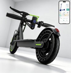 Adult Electric Scooter 350W 19MPH 19Miles Range 10.5Ah Battery Folding App Green