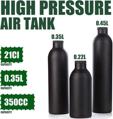 Aluminum Gas Refill Tank M18*1.5 Thread 4500 Psi HPA Gas Cylinder 0.35 L Bottle