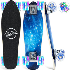 22 Inch Skateboards for Kids, Cruiser Skateboard for Beginners Girls Boys Teens