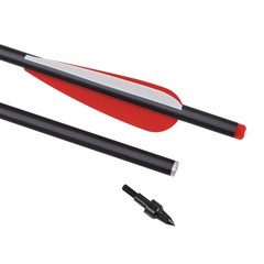 20in Crossbow Bolts Mixed Carbon Arrows +12 Hunting Broadheads 100gr Targeting