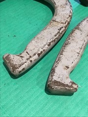 Set of 4 VTG DIAMOND DULUTH DOUBLE RINGER FORGED HORSESHOES 2-1/2 LB A & B (B)