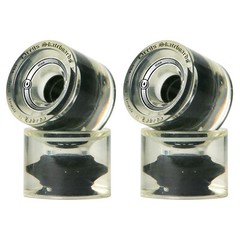 DREGS Longboard Wheels 66MM 81A Clear RACE DOWNHILL SLIDE FORMULA – USA MADE