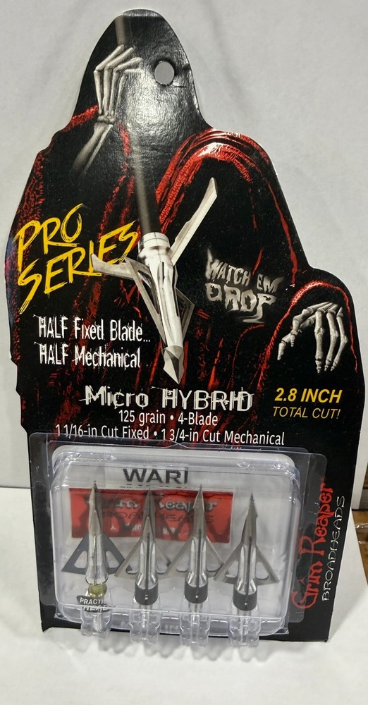 Grim Reaper Micro Hybrid Broadhead 125 Grain 3pk 1553PSM