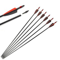 12 Pcs 30inch Fiberglass Arrows Archery OD 8mm For Recurve/Compound bow Hunting