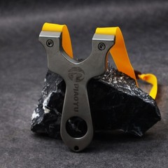 Stainless Steel Slingshot Compact Metal Hunting Catapult Target Shooting