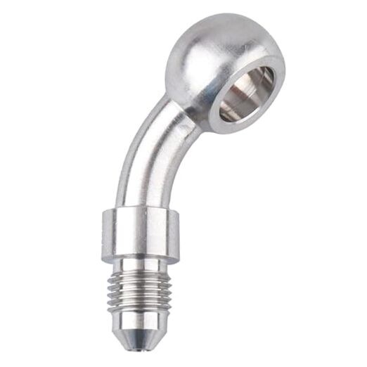 45 Degree Stainless Steel 3AN Male to0mm M0 Banjo Brake Hose 45 degree 1