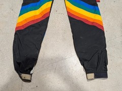 Vintage Flite Suit Skydiving Jumpsuit Rainbow Stripes Black (US)