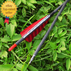 Pure Carbon Arrows 600 700 Spine 30 Inch Turkey Feather Fletching Screw