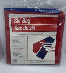 Vintage Ski Bag Ski Carrier Acrylic Coated Nylon Bag Red And Blue