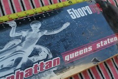 FIVE 5 BORO NYC Queens Staten New York Bronx 7.5x31in. Vintage SKATEBOARD DECK