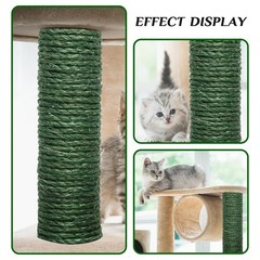Green Sisal Rope 1/4 Inch by 49-Feet for Cat inch 49 feet, Color