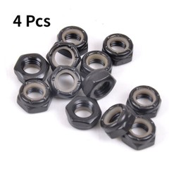 4pcs 5/16-24 Axle Screw Nuts for Skateboard Longboard Trucks with Rubber Gasket