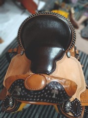Barrel Leather Horse Saddle Premium Leather Quality Saddle, Tack Set Free shipp.