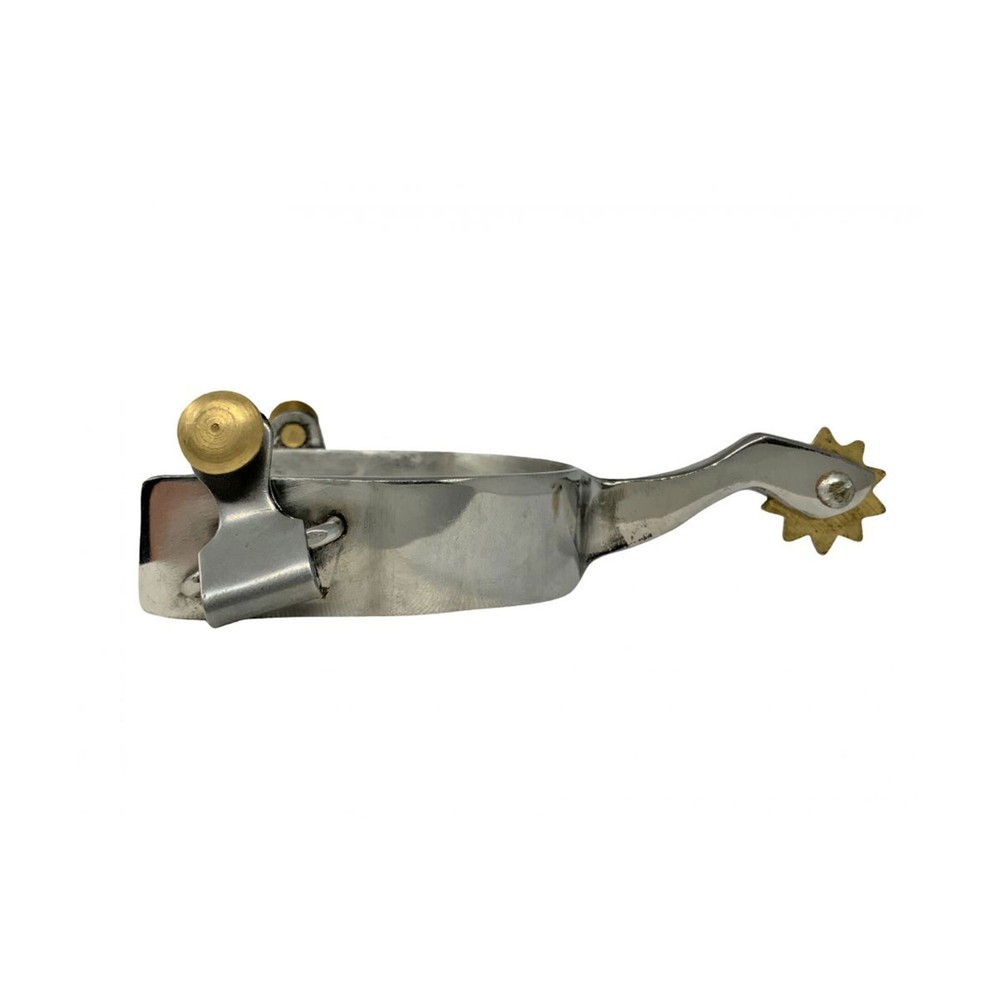 ROWEL SPURS Men’s Western STAINLESS STEEL 1″ Band 2″ Shank 3.5″ Boot Width