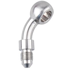 45 Degree Stainless Steel 3AN Male to0mm M0 Banjo Brake Hose 45 degree 1
