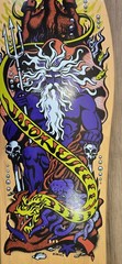 Santa Cruz Jason Jessee Neptune Signed Purple Skateboard Deck Sungod Shark Tail