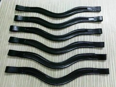 Set 6 x 1 Empty channel Leather Browband All Size & Shape (6, 8 & 10 mm).