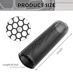 40×13″ Car Grill Mesh for Bumper,Cuttable Metal Mesh Grill 6mm Hexagonal/Black