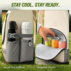 Bosynoy Disc Golf Bag with Clear Phone Holder, 20+ Discs Disc Golf Backpack with