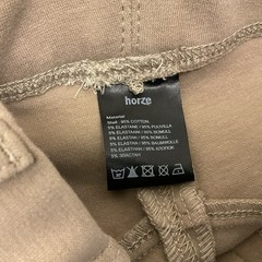 Horze Kids Unisex Pull On Riding Pants/Breeches, Tan Sz L