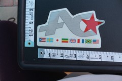 All City Stars Skateboards Mad Circle Clear Z14B Vintage Skateboarding STICKER