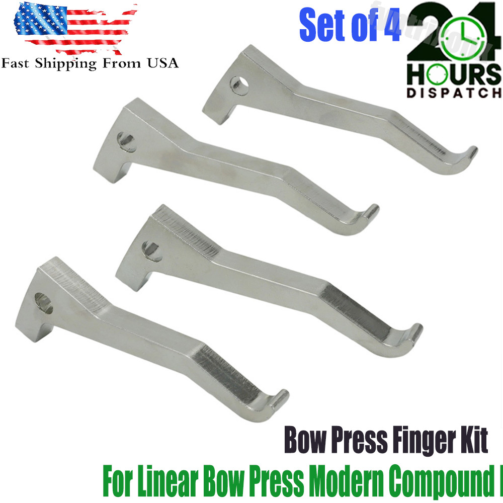 7/16″ For Modern Compound Bows Bow Press Steel Fingers Raw Laser Kit Set of 4