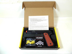 Airsoft Gun Pistol Spring Powered Zinc Alloy Ukarms V11 Series Black Brown 1 Pc