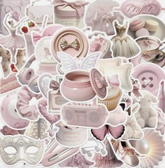 LOT OF 50 PCS Vintage Coquette Stickers Ballet Graffiti Victorian retro antique