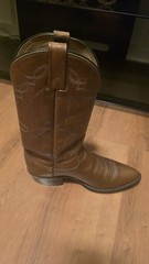 Vintage Dan Post Men’s 9D Brown Leather Western Cowboy Boots Pointed Toe Pull-On