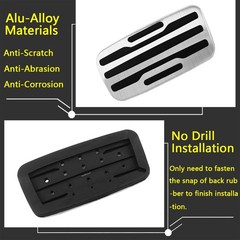 Car Brake and Gas Pedal Covers Compatible for Chevrolet Silverado 1500 2500 3500