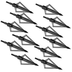 12pcs 30» Archery Carbon Arrows Hunting Broadheads 100 grain Quiver Bow Target