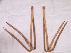 One Pair EXTRA LONG Leather Saddle Strings–35″ long x 1/2 » wide—-Tan Color