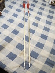 2 Vintage Plas/Steel Glas Lite Fiberglass Bow Fishing Arrows 30 Inches