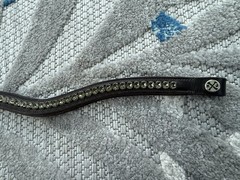 Henry James Saddlery Bling Browband Brown Size Full “Greige”