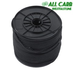 1/4in×500ft Nylon Solid Braid Rope High UV Abrasion Resistance Industrial Black