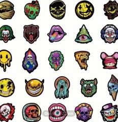 Horror Gothic Scary Graffiti Stickers Random 20pcs For Phone Laptop Waterbottle