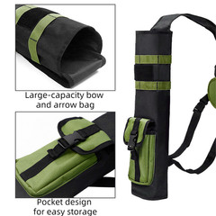 Archery Lightweight Back Arrow Quiver Dual Use Foldable Compact Hip Arrows Bag