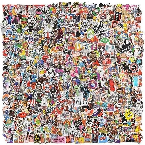 400Pcs Sticker Bomb Decals Pack Vinyl Car Skateboard Laptop Luggage Graphics Lot
