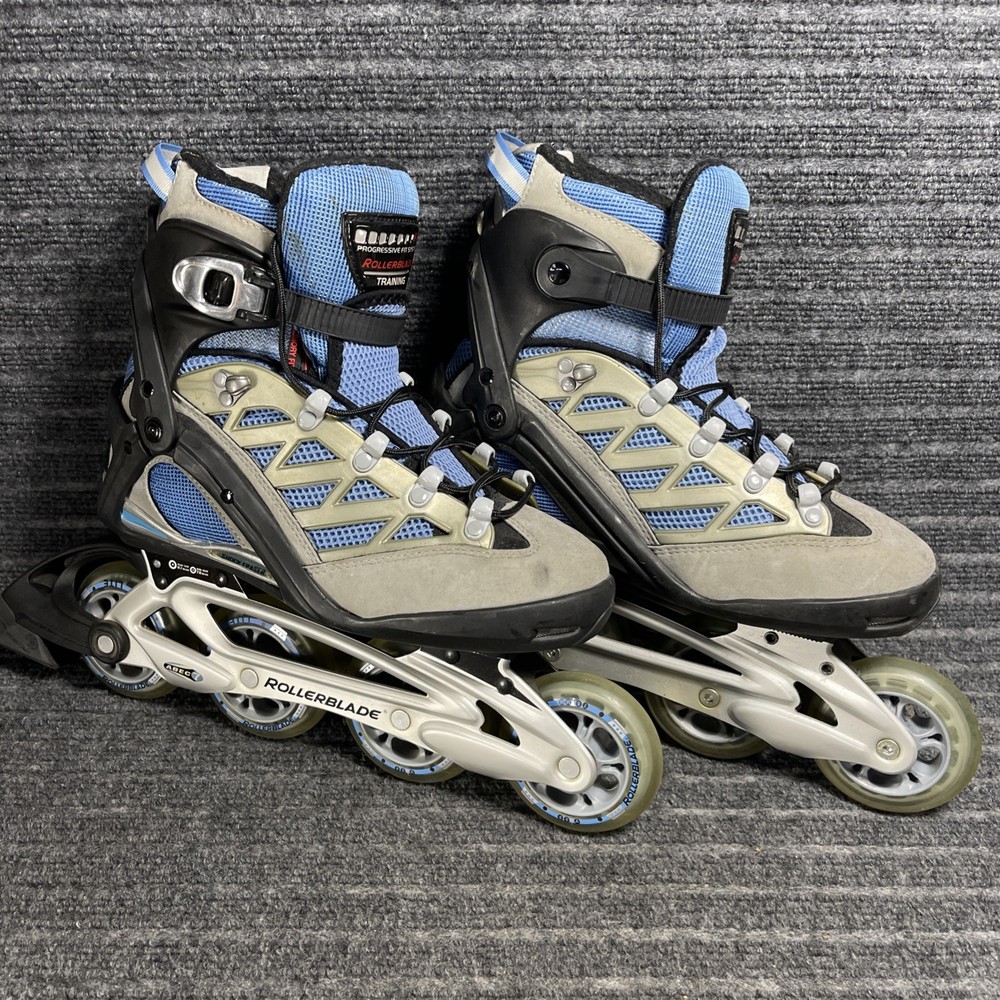 Rollerblade Aero 7 ALU Inline Skates Women’s SZ 7.5 Shock Eraser ABEC Gray GOOD